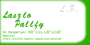 laszlo pallfy business card